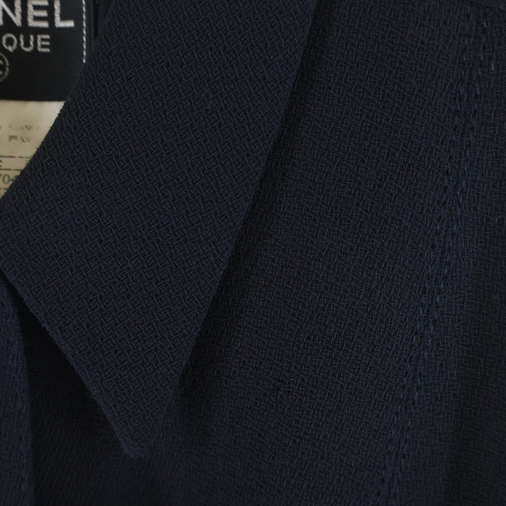 CHANEL(シャネル) 96C クルーズコレクション ウール ノースリーブ ロング ワンピース ネイビー レディース P06139V04505