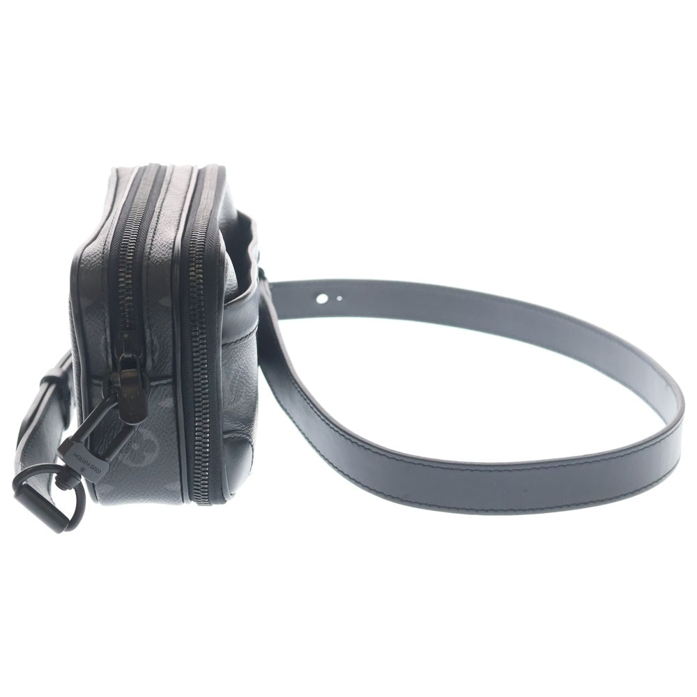 LOUIS VUITTON(ルイヴィトン) モノグラムエクリプス ウェアラブルウォレット ショルダーバッグ ミニバッグ ブラック レザー×PVC M82542 ブラック金具 レディース