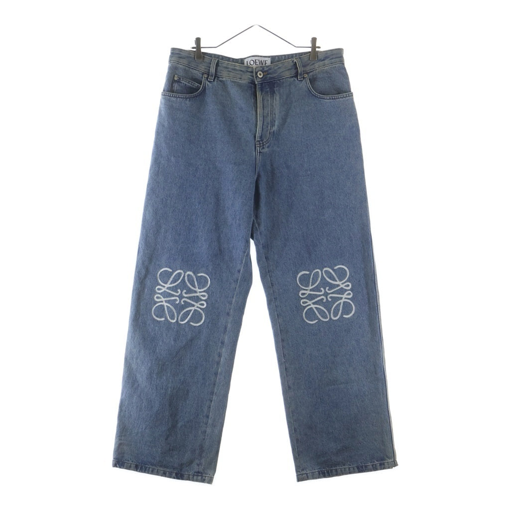 LOEWE(ロエベ) ANAGRAM BAGGY JEANS AF アナグラム ボタンフライ バギーデニム インディゴブルー H526Y11W60