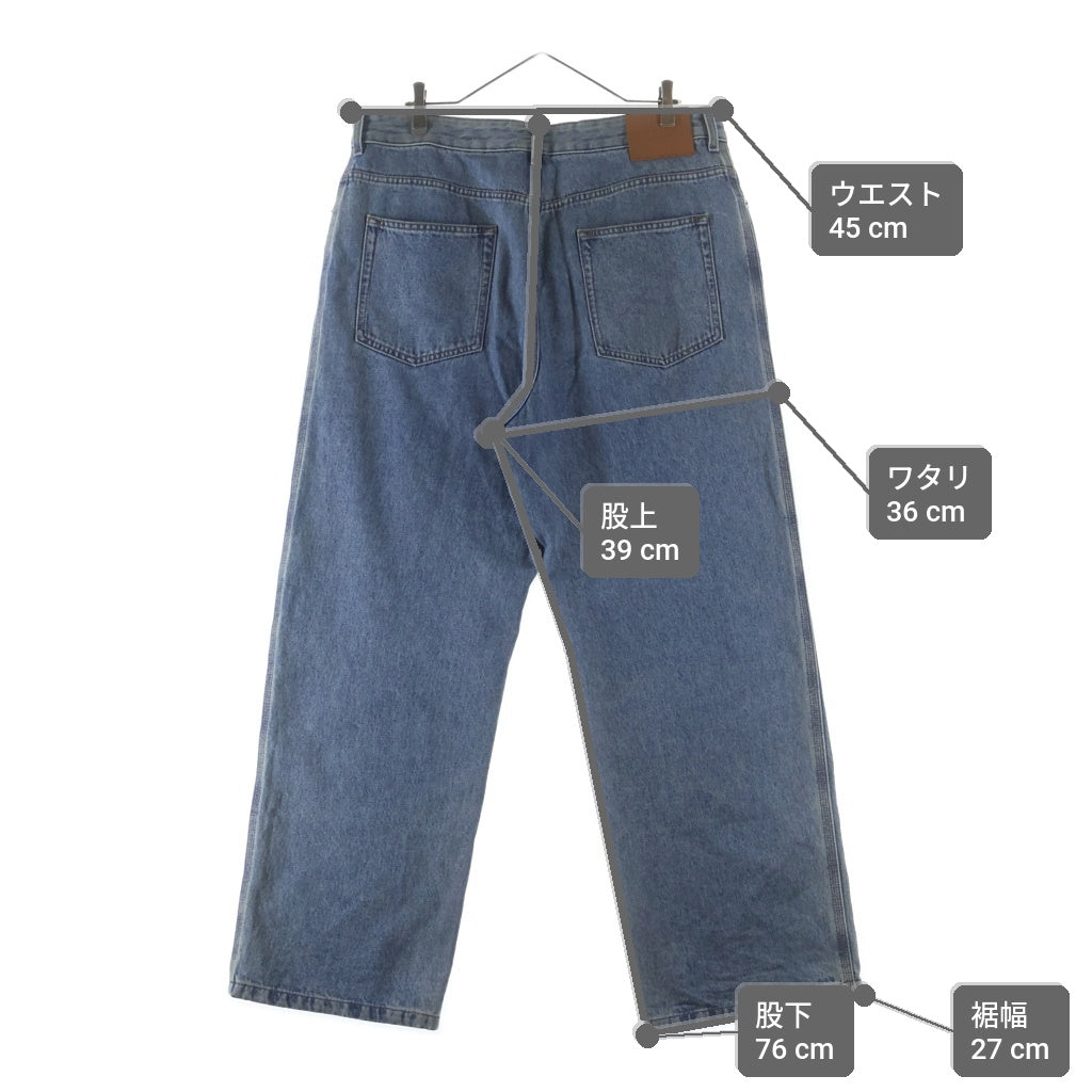 LOEWE(ロエベ) ANAGRAM BAGGY JEANS AF アナグラム ボタンフライ バギーデニム インディゴブルー H526Y11W60