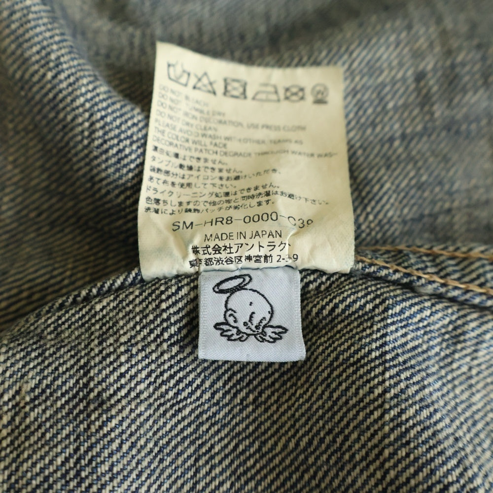 SAINT MICHAEL(セントマイケル) 25SS ×BerBerJin DENIM JACKET DAMAGE デニムジャケット インディゴブルー #XL SM-HR8-0000-C39