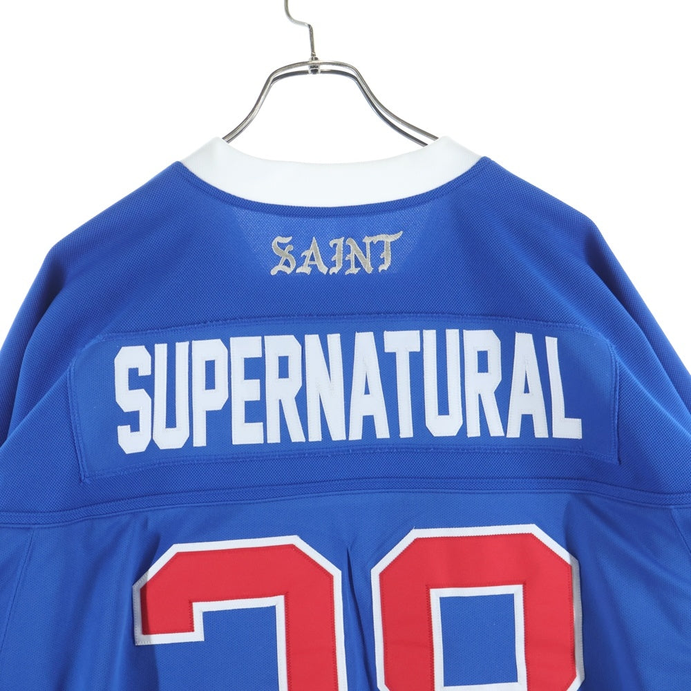 SAINT MICHAEL(セントマイケル) 23SS LS TEE/GAMESHIRT/BLUE ゲーム