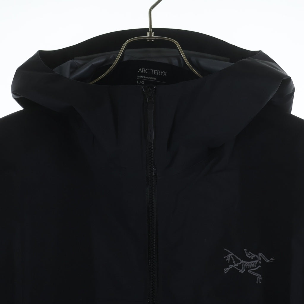 ARC'TERYX(アークテリクス) Beta Jacket ベータ ロゴ刺繍 ナイロン フーデッド ジップアップ ジャケット ブラック X000010513