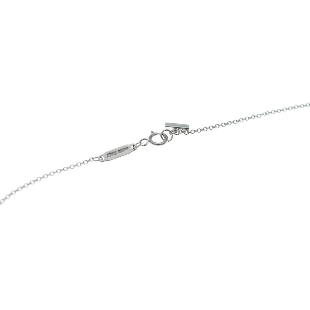 TIFFANY & Co.(ティファニー) Tスマイル スモール ピンクサファイア ネックレス ペンダント チェーン ホワイトゴールド×ピンク Au750WG レディース