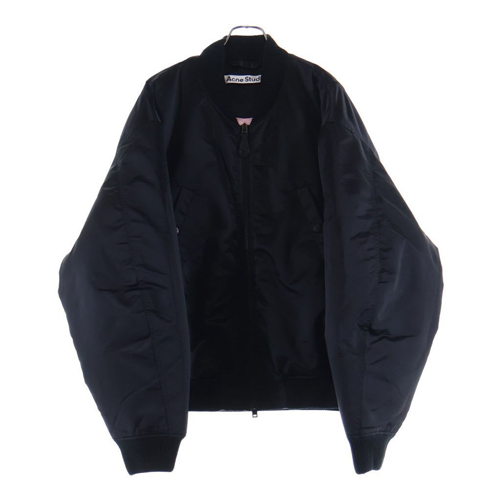 Acne Studios(アクネ ストゥディオズ) ロゴグラム 中綿 ジップアップ ボンバージャケット ブルゾン ブラック FN-MN-OUTW001129 B90819