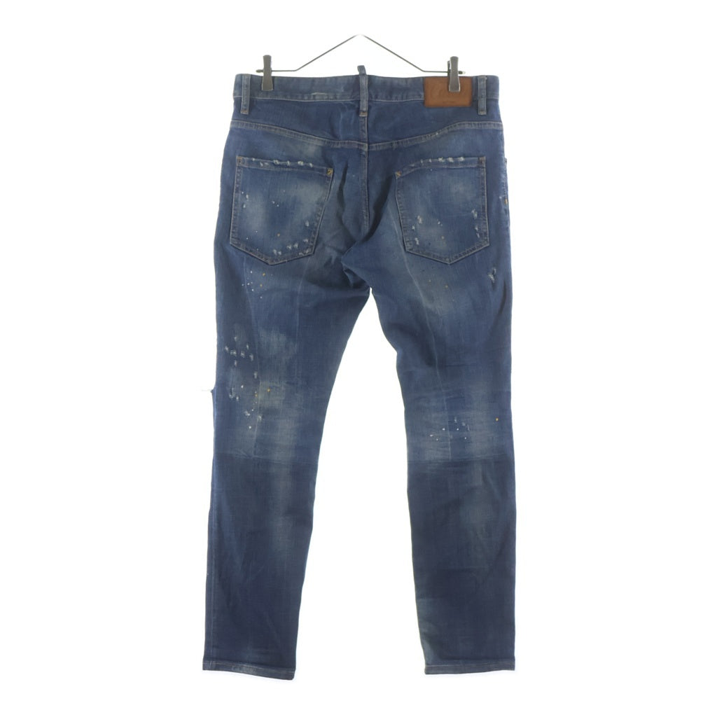 DSQUARED2(ディースクエアード) 17SS SKATER JEAN スケータージーンズ ダメージ加工 デニムパンツ インディゴ S74LB0114 S30144