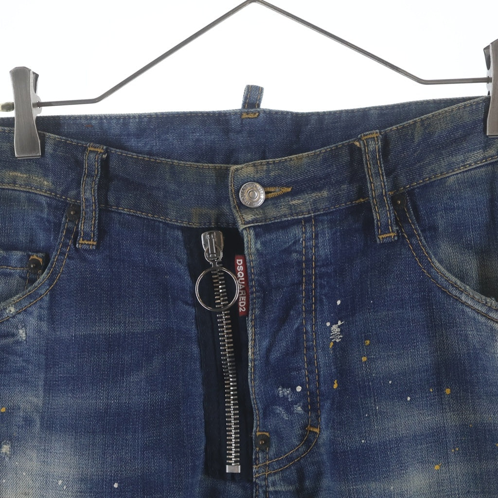 DSQUARED2(ディースクエアード) 17SS SKATER JEAN スケータージーンズ ダメージ加工 デニムパンツ インディゴ S74LB0114 S30144
