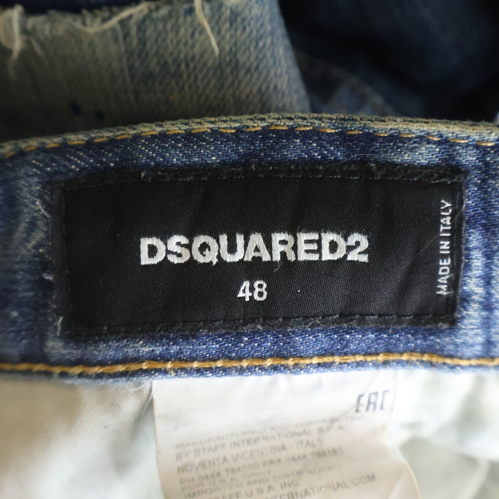 DSQUARED2(ディースクエアード) 17SS SKATER JEAN スケータージーンズ ダメージ加工 デニムパンツ インディゴ S74LB0114 S30144