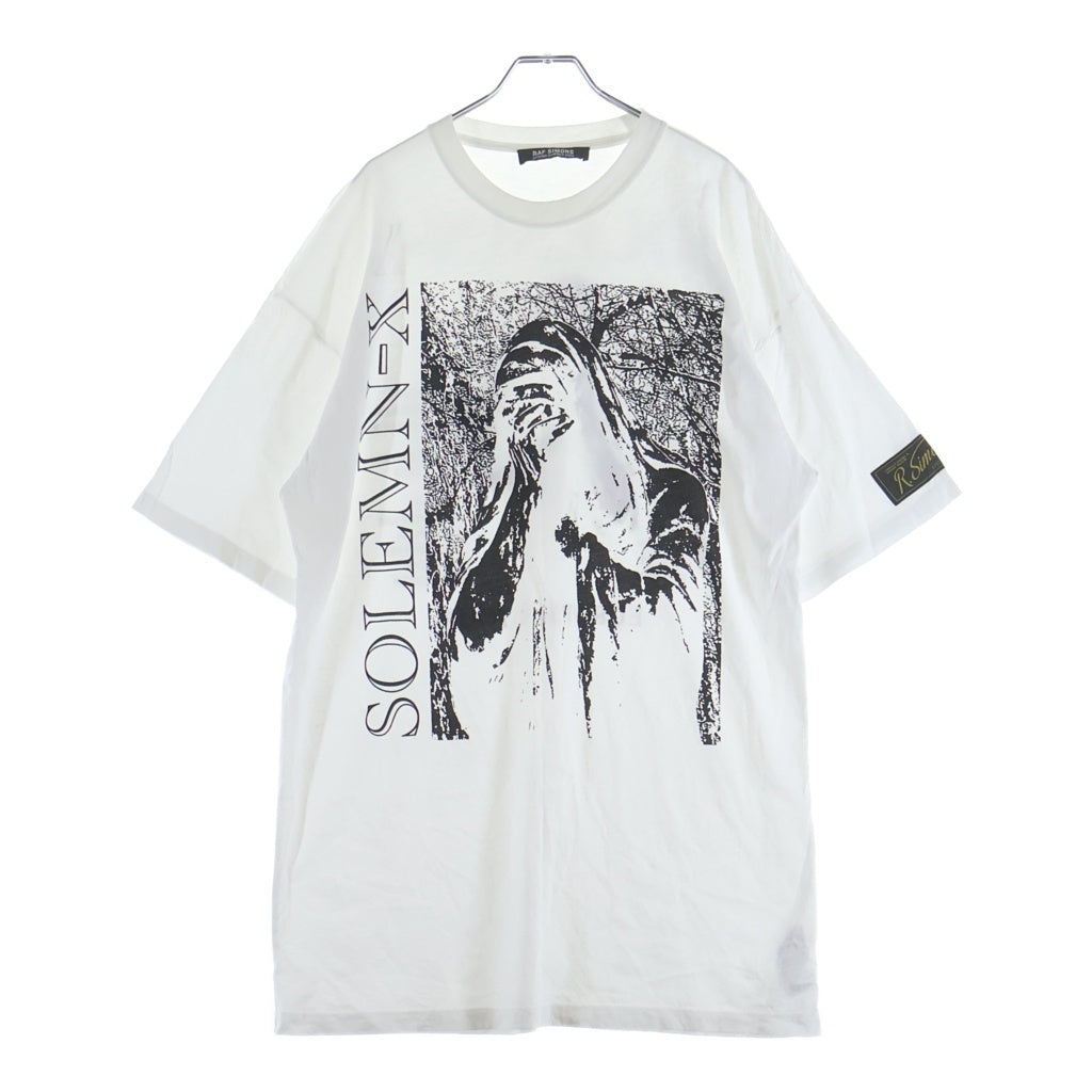 RAF SIMONS(ラフシモンズ) 22SS SOLEMN-X グラフィックプリント 半袖Tシャツ カットソー ホワイト 211-M130 19001-0010