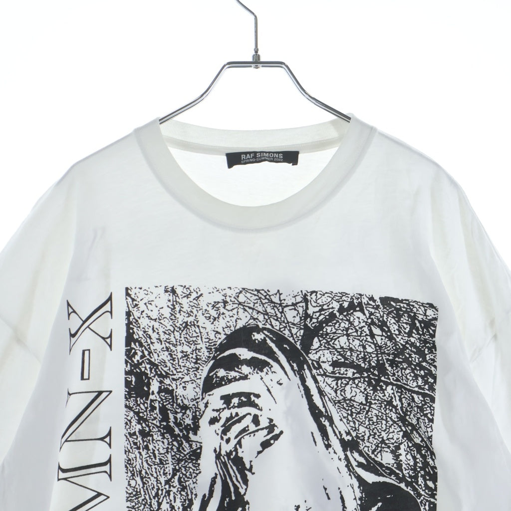 RAF SIMONS(ラフシモンズ) 22SS SOLEMN-X グラフィックプリント 半袖Tシャツ カットソー ホワイト 211-M130 19001-0010