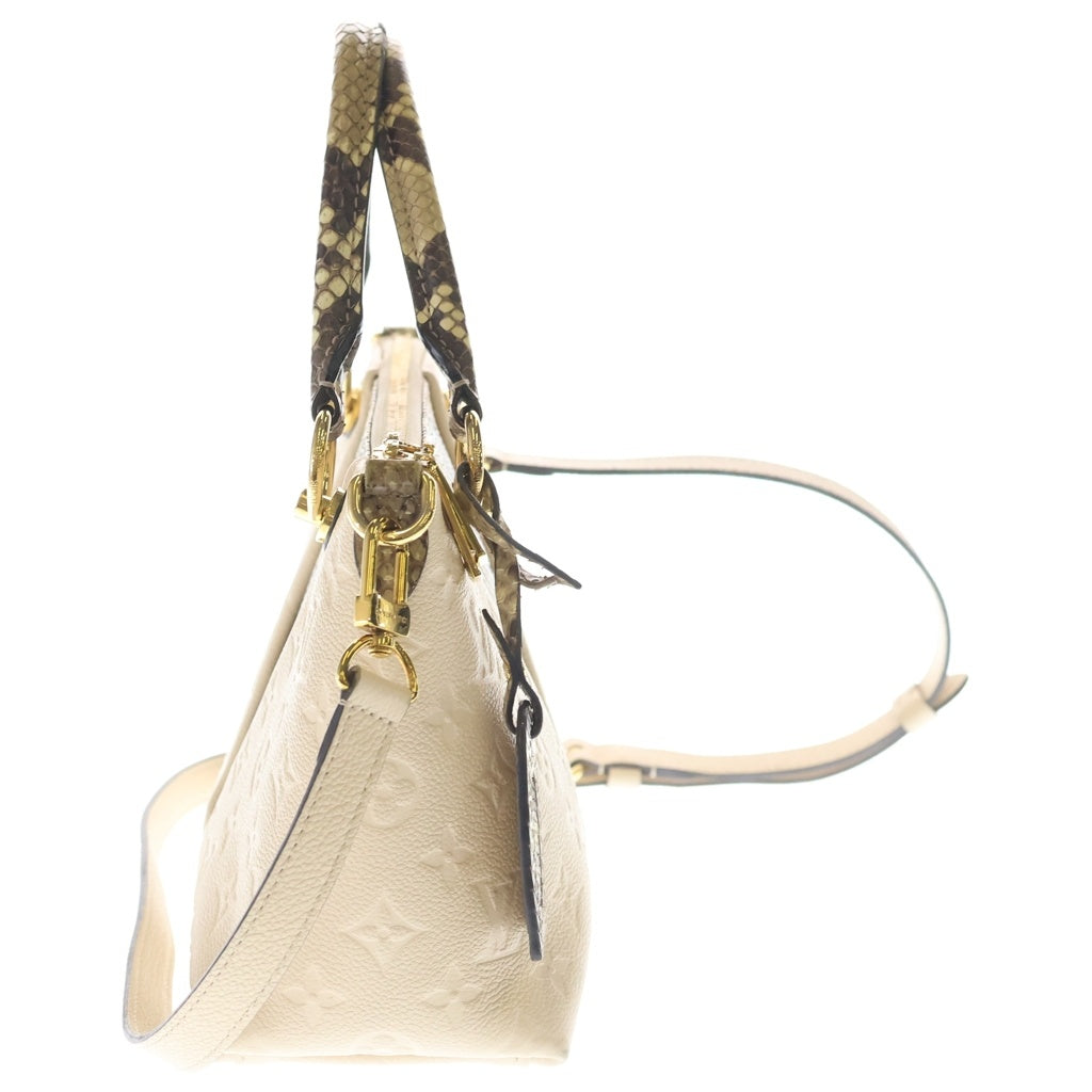 LOUIS VUITTON(ルイヴィトン) VトートBB エキゾチック モノグラム アンプラント パイソン コンビレザー 2WAY ハンド ショルダーバッグ ゴールド金具 ベージュ N96236 レディース