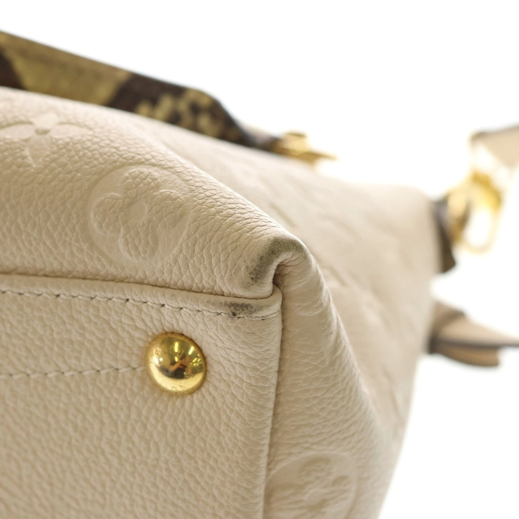 LOUIS VUITTON(ルイヴィトン) VトートBB エキゾチック モノグラム アンプラント パイソン コンビレザー 2WAY ハンド ショルダーバッグ ゴールド金具 ベージュ N96236 レディース