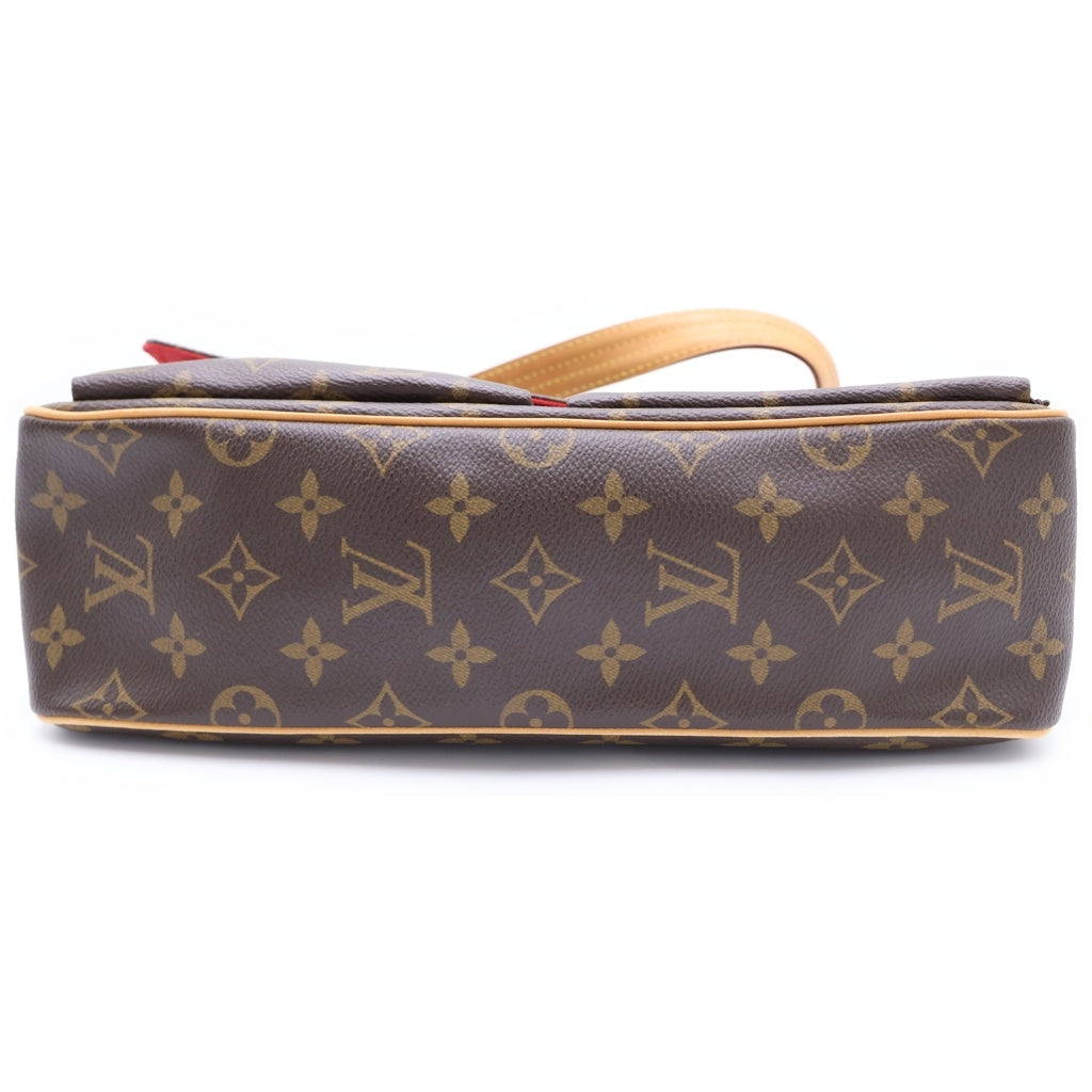 LOUIS VUITTON(ルイヴィトン) モノグラム ヴィヴァシテMM ワンショルダーバッグ ハンドバッグ ブラウン レザー×PVC M51164 ゴールド金具 レディース