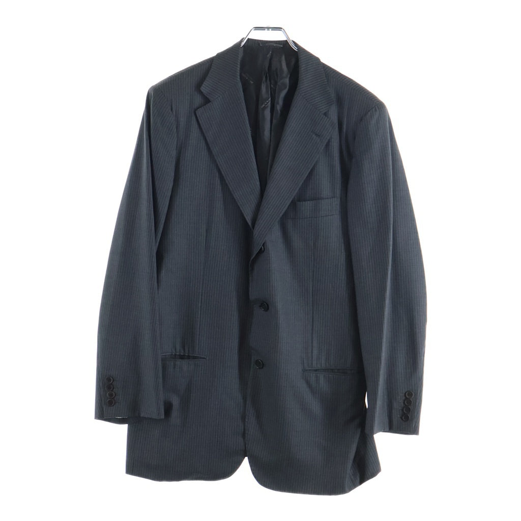 Kiton(キートン) セットアップスーツ ストライプ柄 ウール 3B テーラードジャケット スラックスパンツ グレー