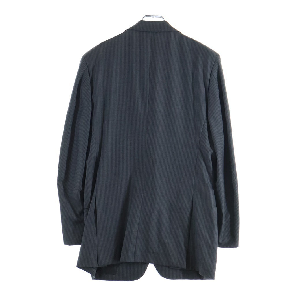 Kiton(キートン) セットアップスーツ ストライプ柄 ウール 3B テーラードジャケット スラックスパンツ グレー