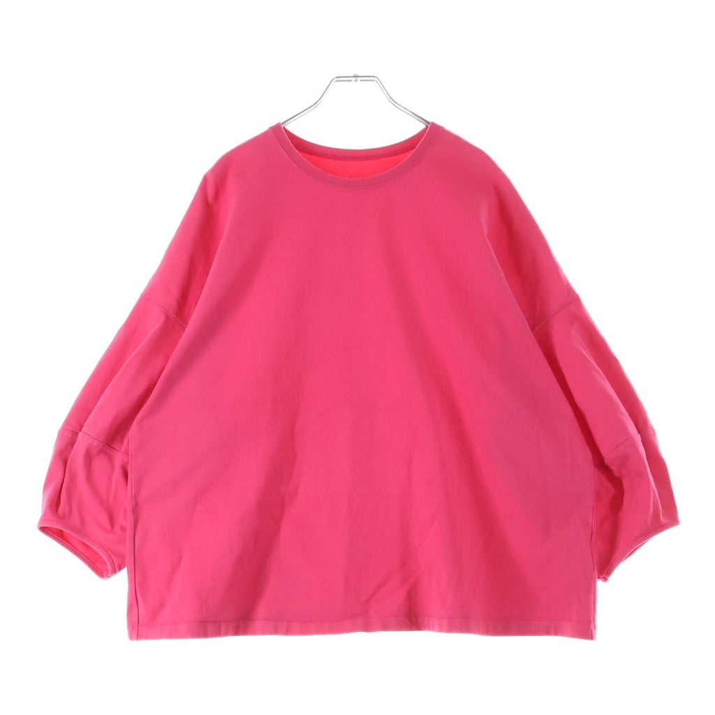 nestRobeconfect(ネストローブ) オーバーサイズ七分丈カットソー ピンク コットン #F レディース