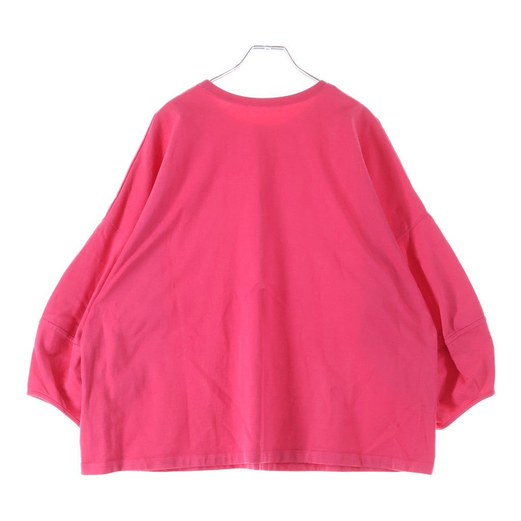 nestRobeconfect(ネストローブ) オーバーサイズ七分丈カットソー ピンク コットン #F レディース