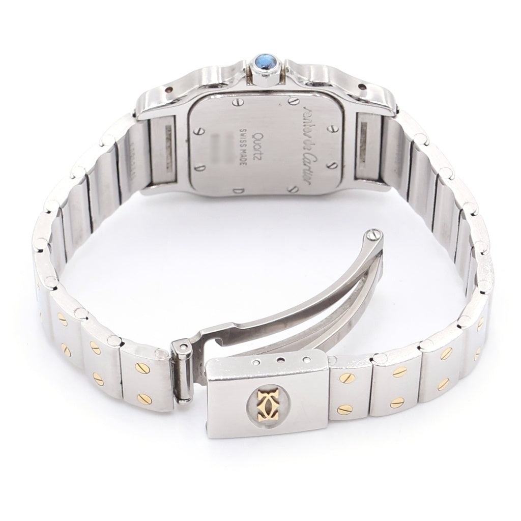 Cartier(カルティエ) サントスガルベSM アイボリー文字盤 クォーツウォッチ 腕時計 K18YG シルバー/イエローゴールド W20012C4 レディース