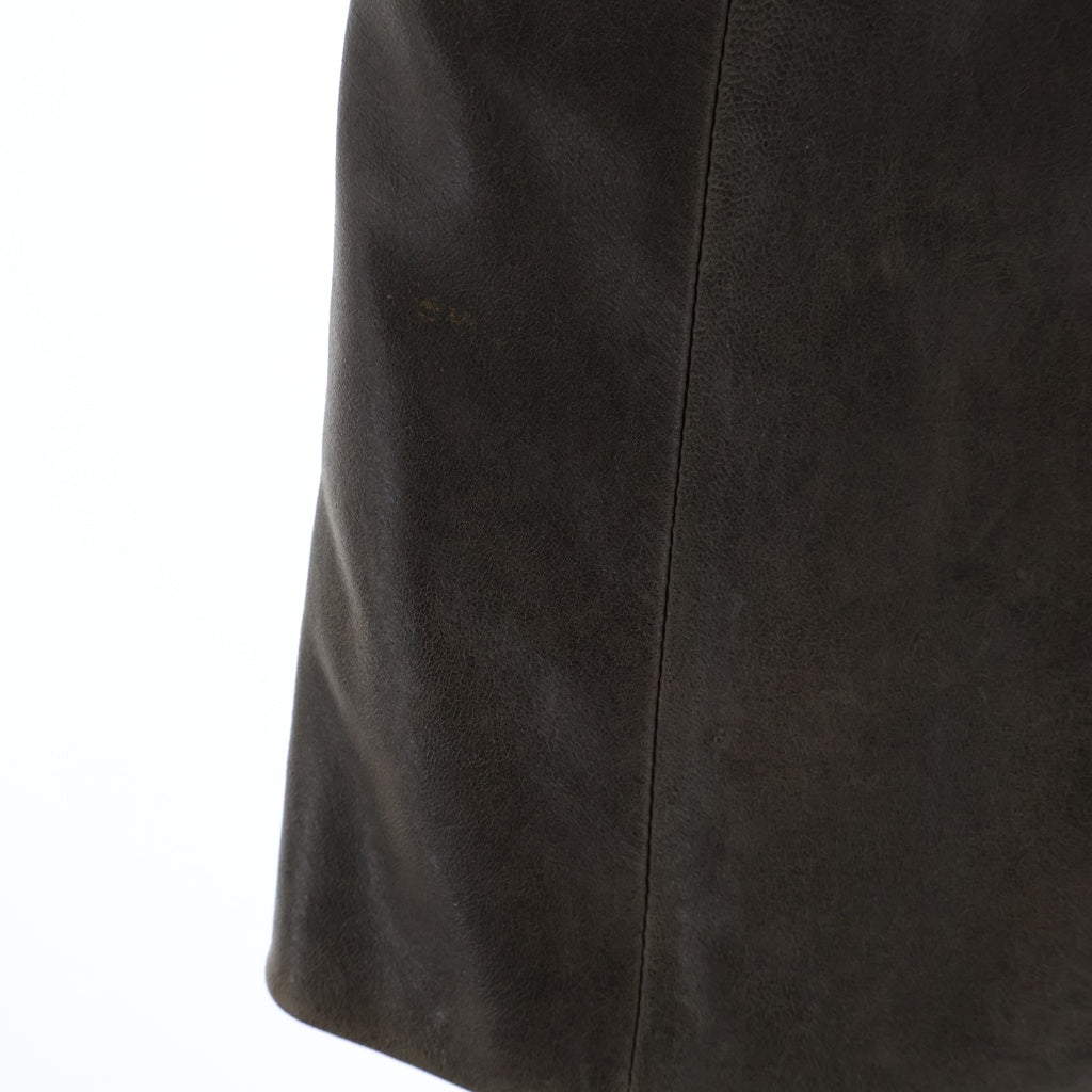 BURBERRY BLACK LABEL(バーバリー ブラックレーベル) ノヴァチェック シープスキン レザー テーラードジャケット #M ブラウン