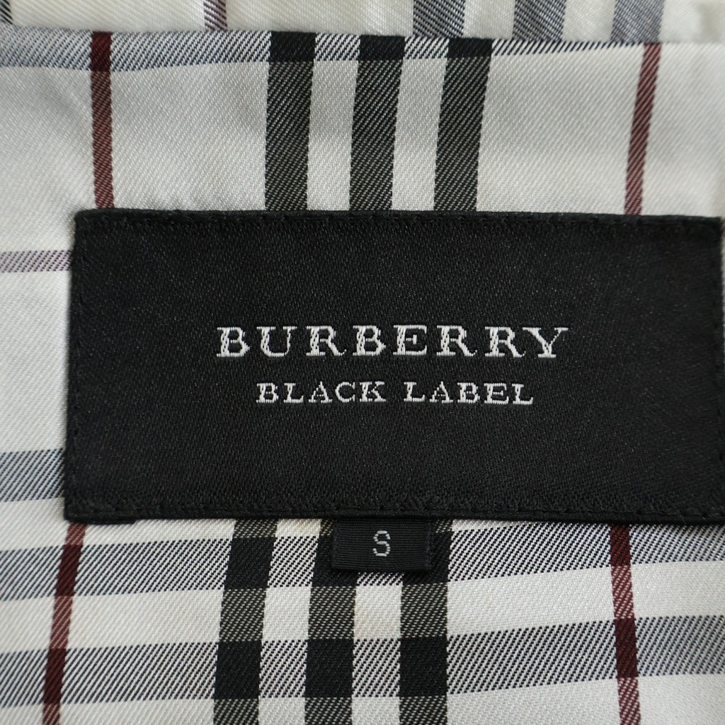 BURBERRY BLACK LABEL(バーバリー ブラックレーベル) ノヴァチェック 銀ボタン ウール テーラードジャケット #S ブラック