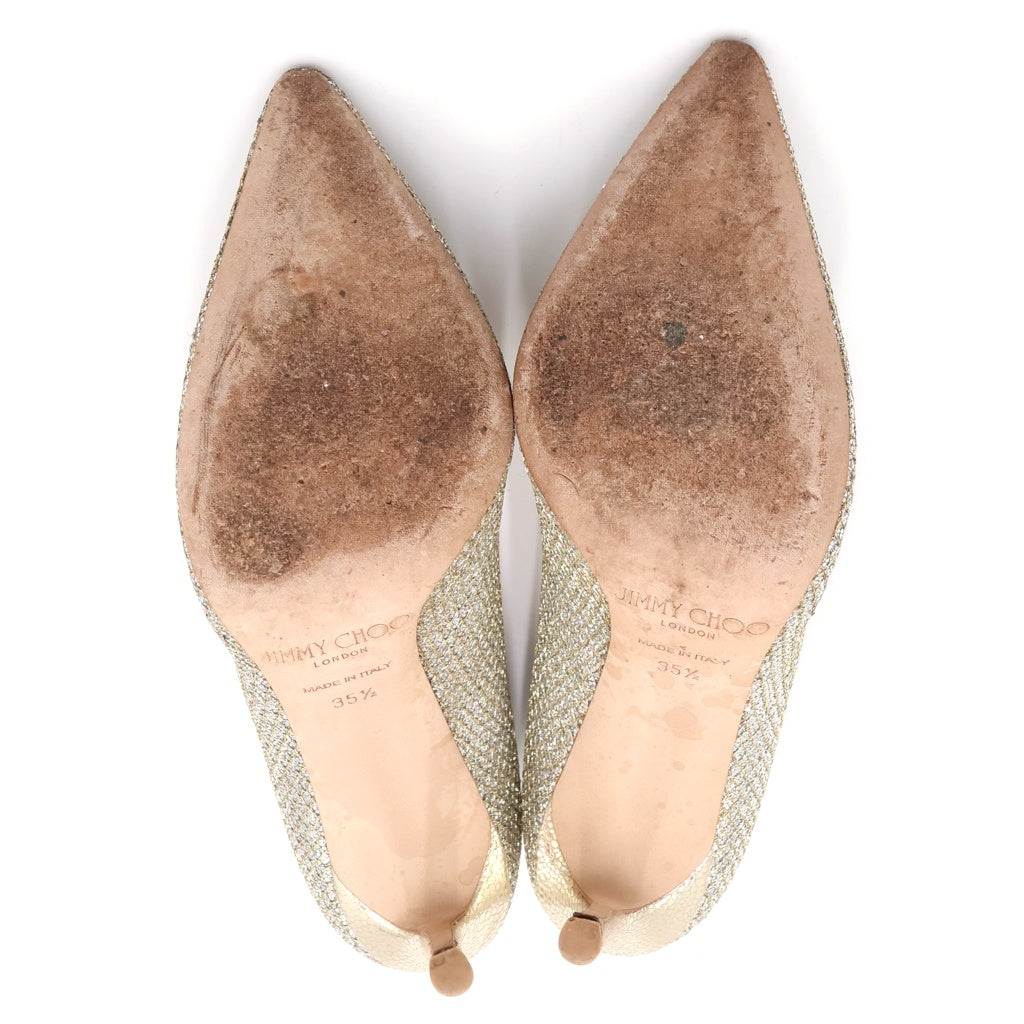 JIMMY CHOO(ジミーチュウ) スパンコール ヒールパンプス シルバー レディース