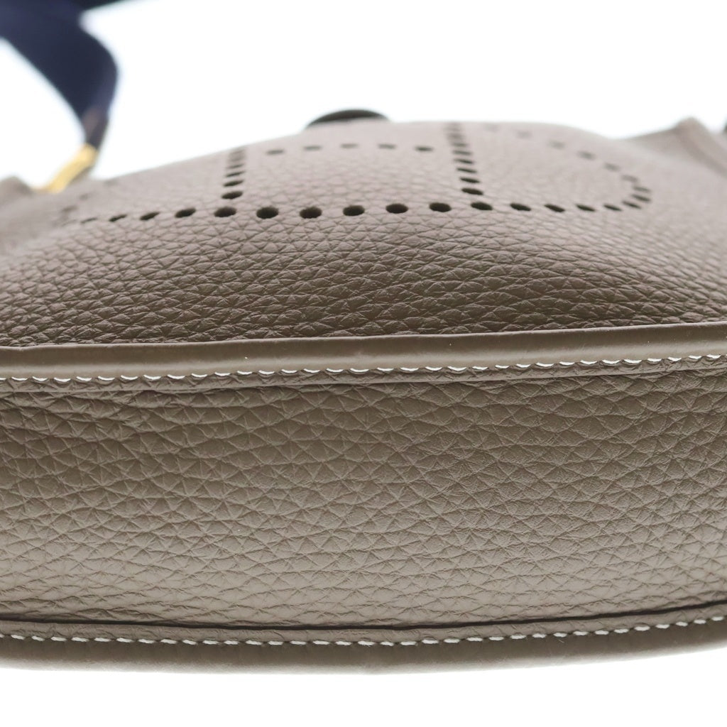 HERMES(エルメス) エブリン TPM エトゥープ トリヨンクレマンス レザー ショルダーバッグ ゴールド金具 ブラウン W刻 レディース