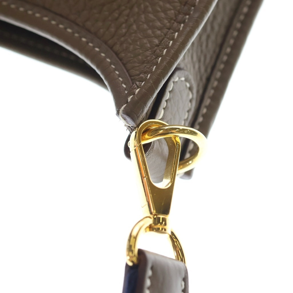 HERMES(エルメス) エブリン TPM エトゥープ トリヨンクレマンス レザー ショルダーバッグ ゴールド金具 ブラウン W刻 レディース