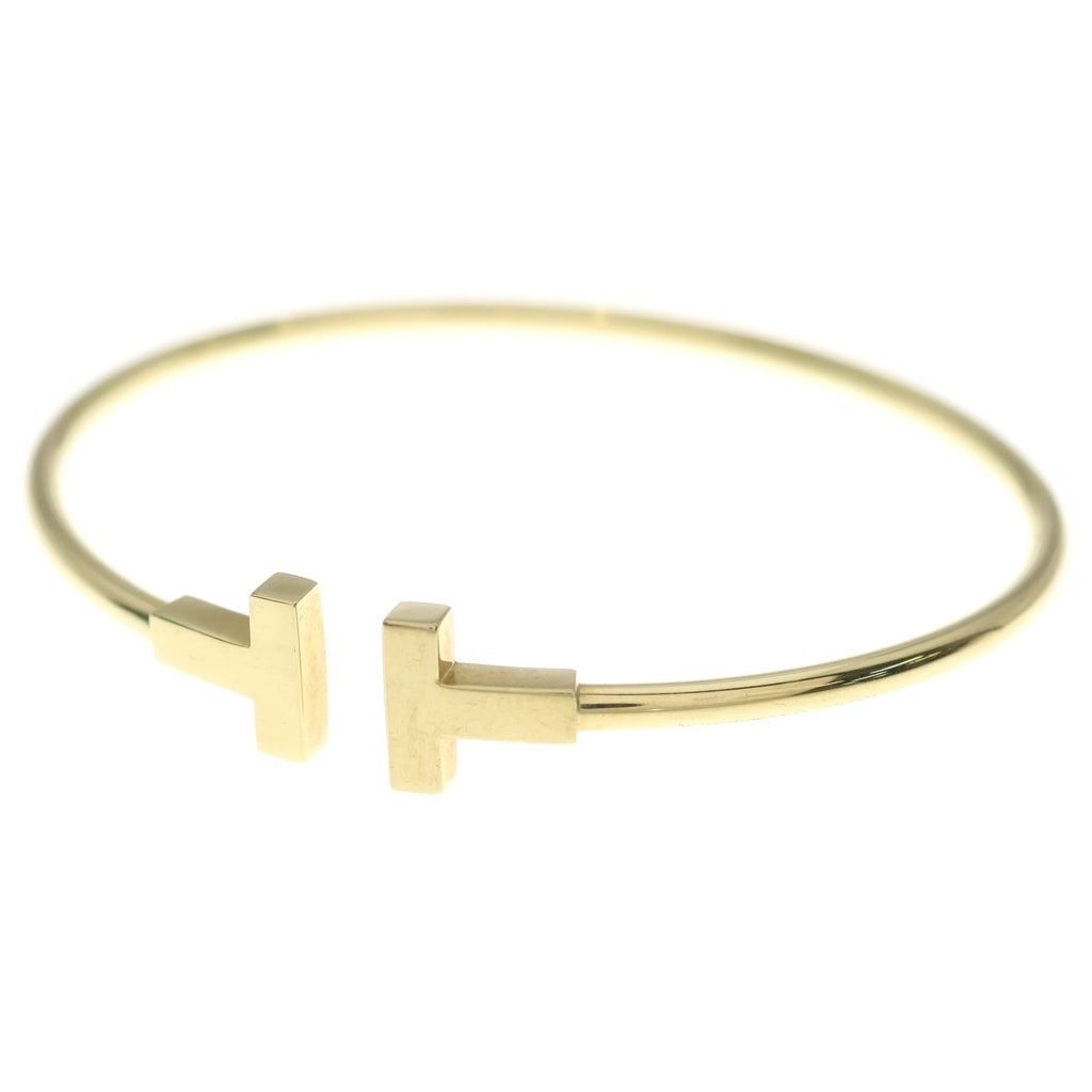 TIFFANY & Co.(ティファニー) Tワイヤー バングル ブレスレット K18YG イエローゴールド レディース