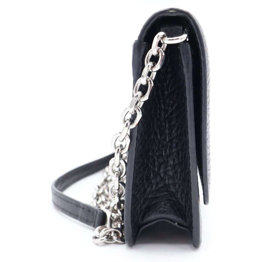 Maison Martin Margiela(メゾンマルタンマルジェラ) チェーンウォレット ショルダーウォレット ショルダーバッグ ブラック レザー シルバー金具