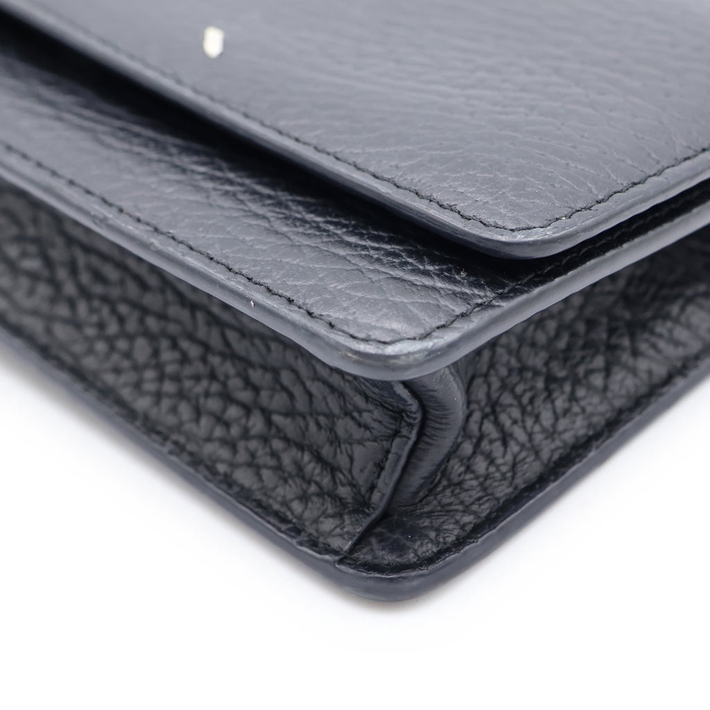 Maison Martin Margiela(メゾンマルタンマルジェラ) チェーンウォレット ショルダーウォレット ショルダーバッグ ブラック レザー シルバー金具