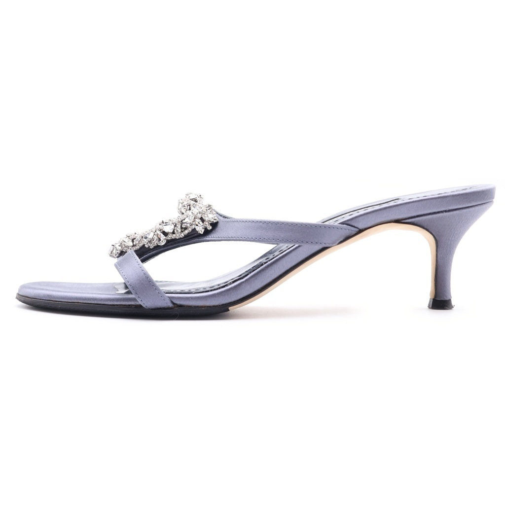 MANOLO BLAHNIK(マノロブラニク) ビジュー装飾 ヒールパンプス ライトパープル #37 レディース