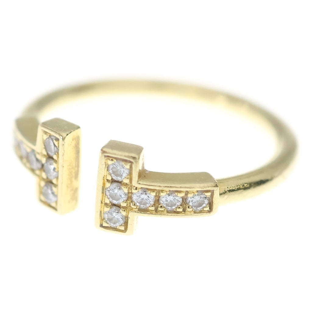 TIFFANY & Co.(ティファニー) Tワイヤー ダイヤ リング 指輪 K18YG イエローゴールド レディース