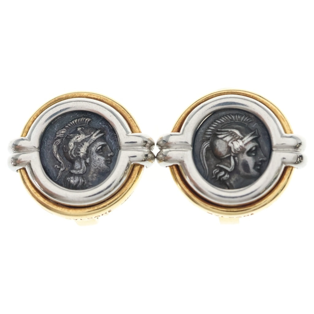 BVLGARI(ブルガリ) モネーテ イヤリング イエローゴールド×ホワイトゴールド Au750YG×WG レディース