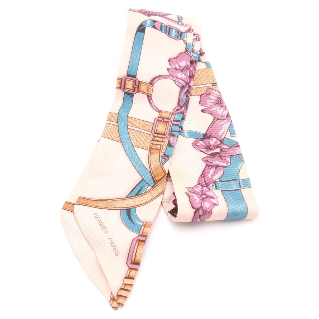 HERMES(エルメス) GRAND MANEGE ツイリー スカーフ ピンク系 マルチカラー レディース