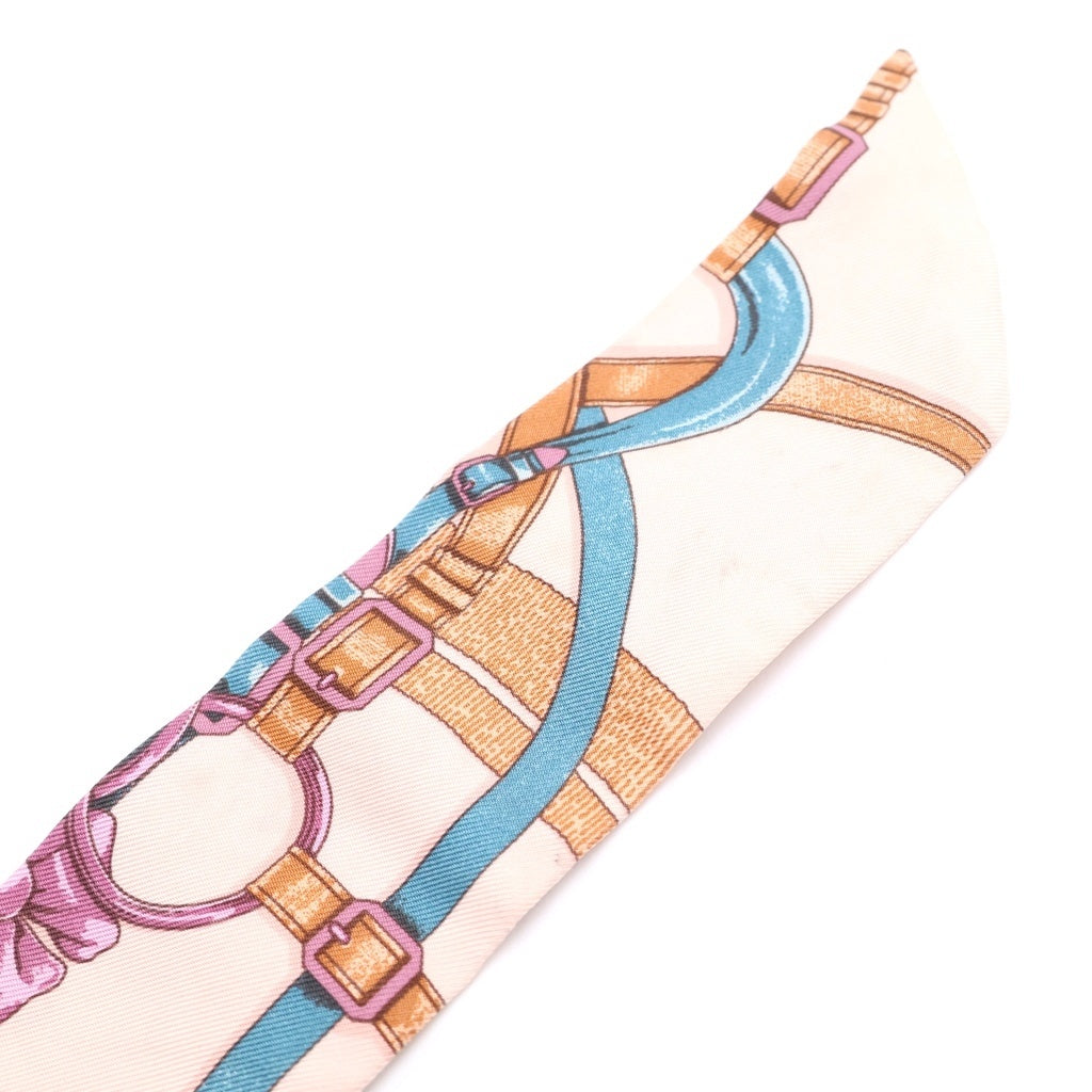 HERMES(エルメス) GRAND MANEGE ツイリー スカーフ ピンク系 マルチカラー レディース
