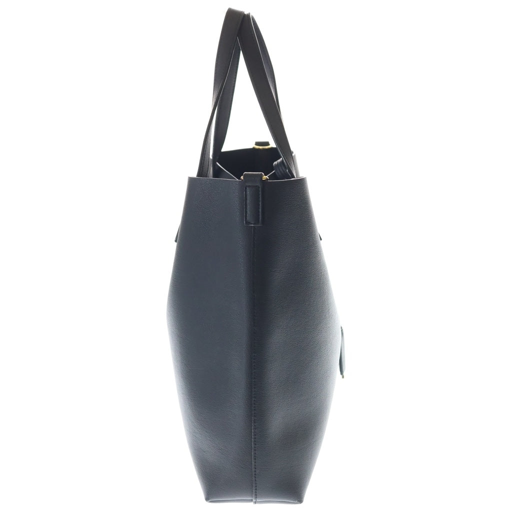 SAINT LAURENT PARIS(サンローランパリ) トイ ショッピングバッグ 2WAYショルダーバッグ トートバッグ ハンドバッグ ブラック レザー 600307 ゴールド金具 レディース