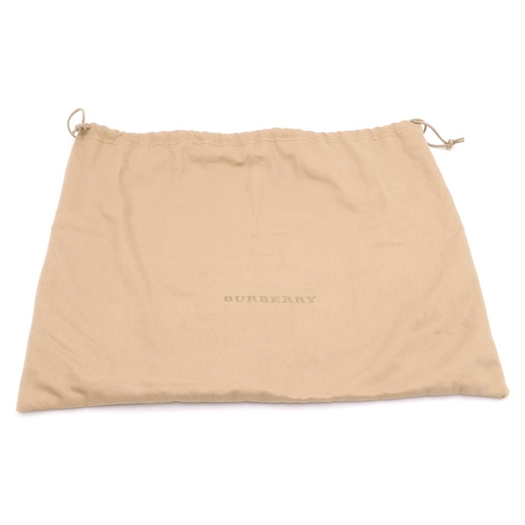 BURBERRY(バーバリー) DK88トップハンドルバッグ ブラウン×ベージュ レザー ゴールド金具 レディース