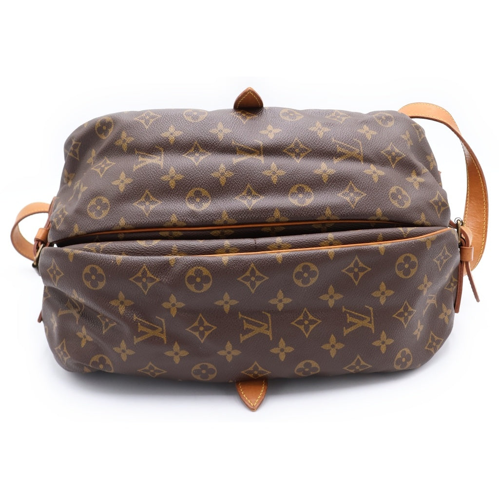 LOUIS VUITTON(ルイヴィトン) モノグラム ソミュール35 ショルダーバッグ ブラウン レザー×PVC M42254 ゴールド金具