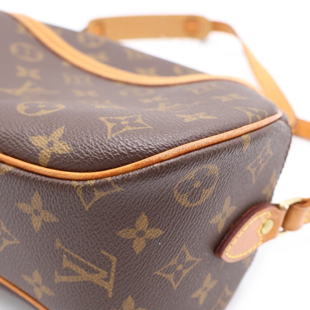 LOUIS VUITTON(ルイヴィトン) モノグラム ブロワ ショルダーバッグ ブラウン レザー×PVC M51221 ゴールド金具 レディース
