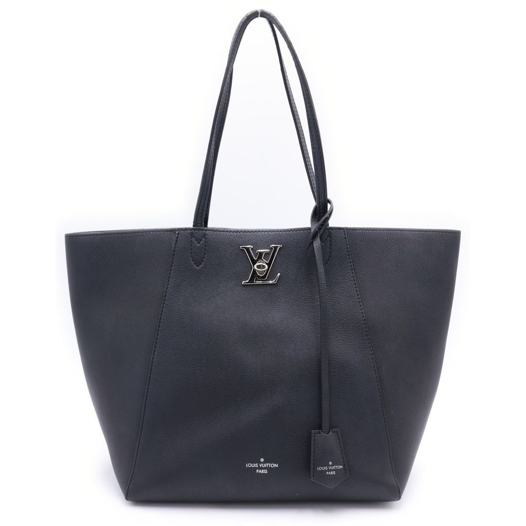 LOUIS VUITTON(ルイヴィトン) ロックミーカバ トートバッグ ハンドバッグ ブラック レザー M42291 シルバー金具 レディース