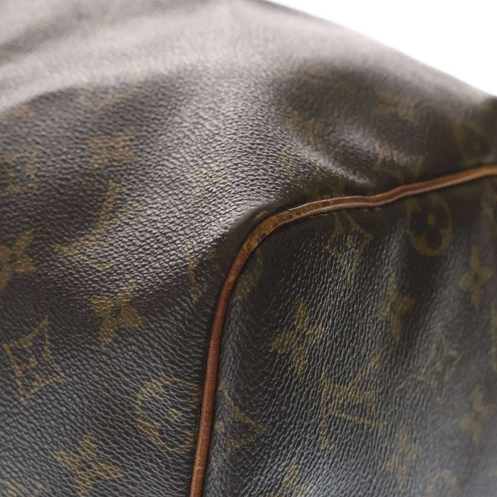 LOUIS VUITTON(ルイヴィトン) モノグラム キーポル55 PVC レザー ボストンバッグ ブラウン M41424