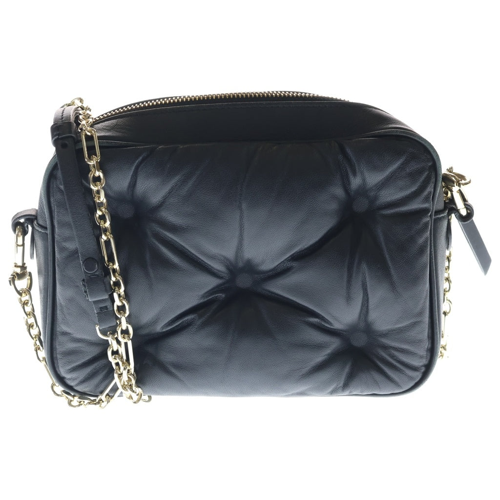 MM6 Maison Margiela(エムエムシックスメゾンマルジェラ) グラムスラム チェーンショルダーバック ミニバッグ ブラック レザー ゴールド金具 レディース