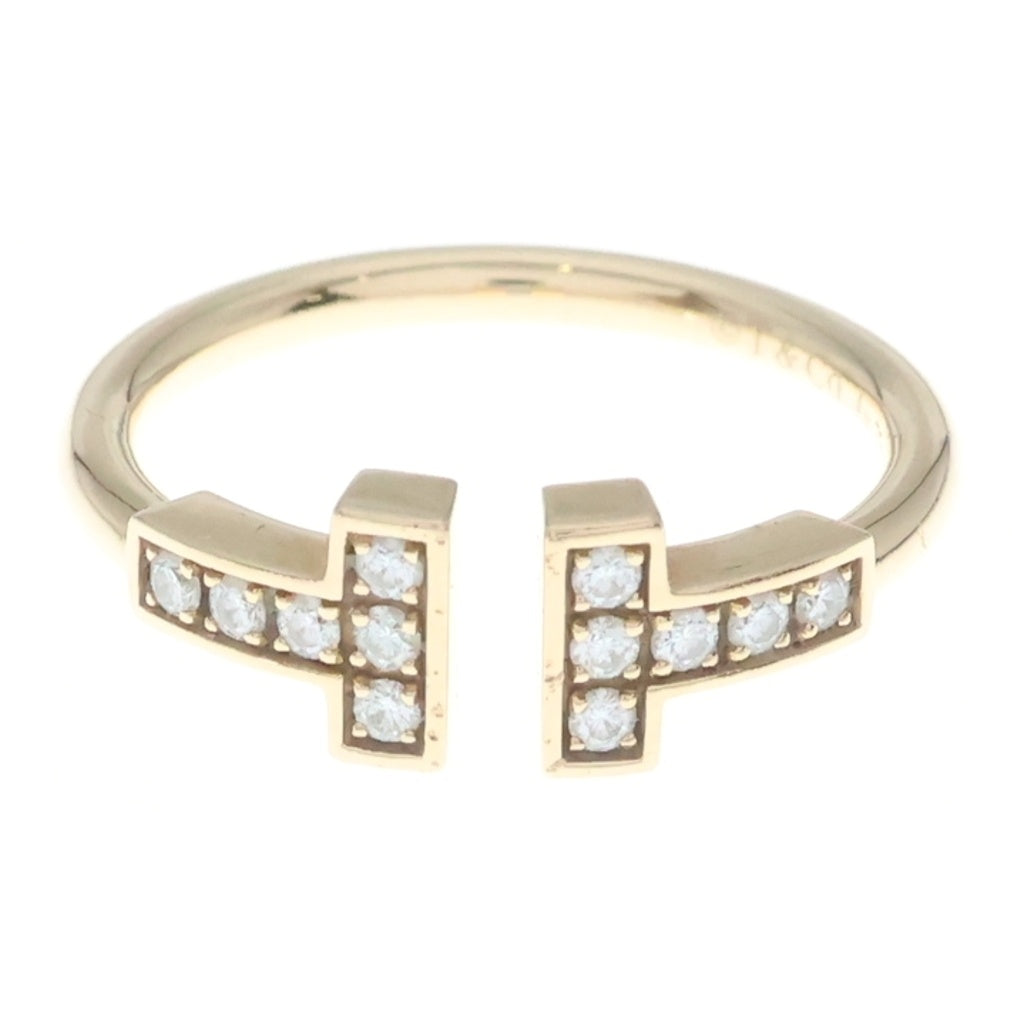 TIFFANY & Co.(ティファニー) Tワイヤー ダイヤリング ピンクゴールド AU750PG レディース