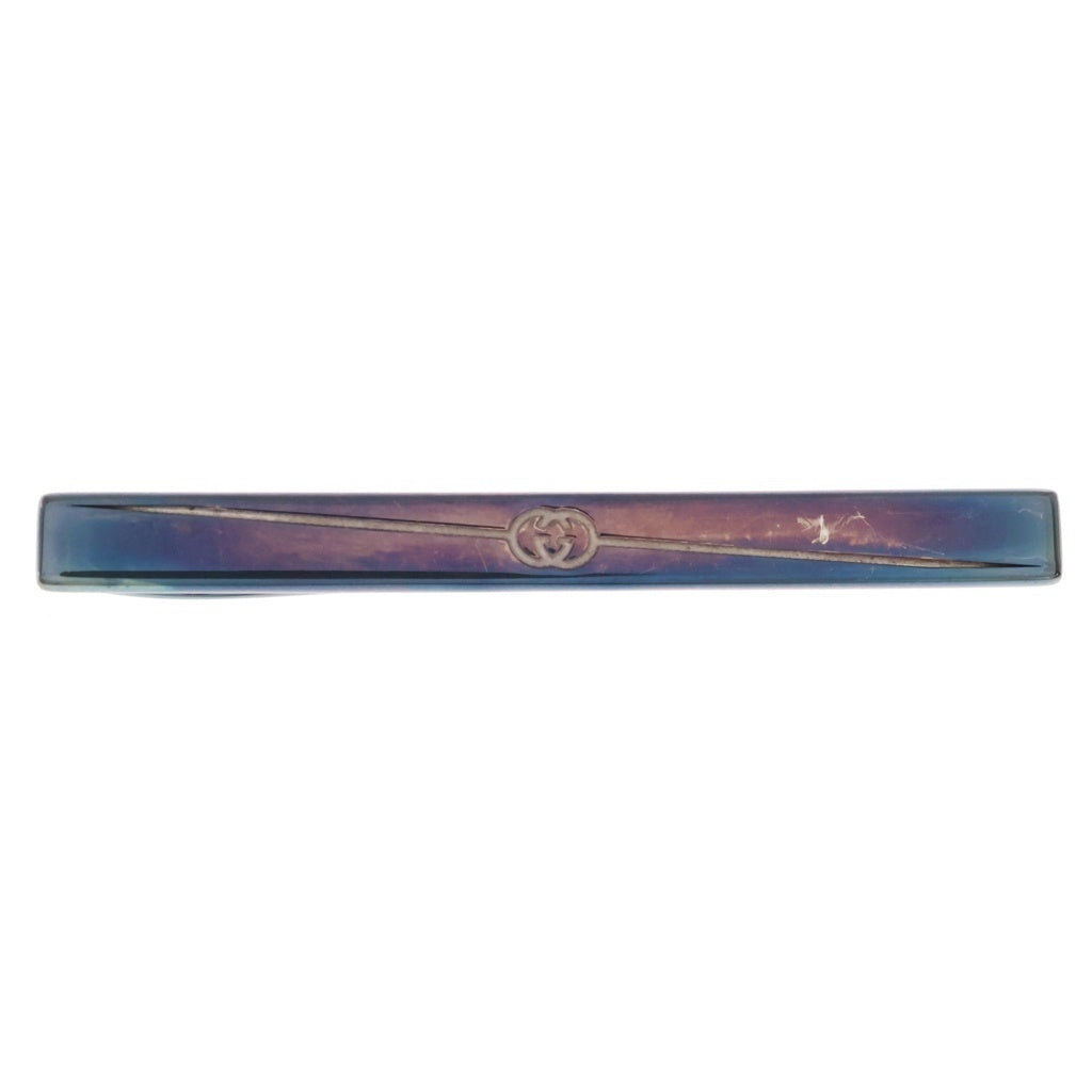 GUCCI(グッチ) ダイアゴナル インターロッキングG ネクタイピン シルバー マルチカラー