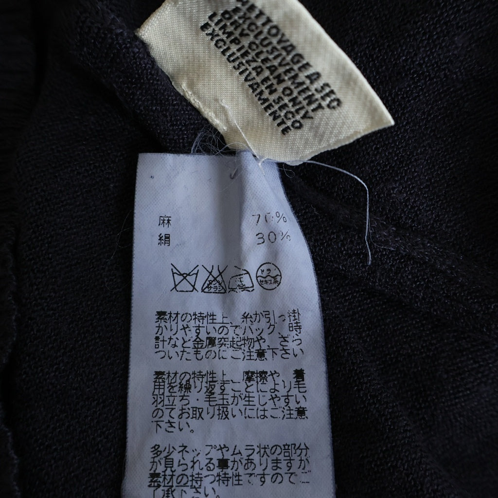 HERMES(エルメス) クルーネック長袖ニット プルオーバー パープル レディース