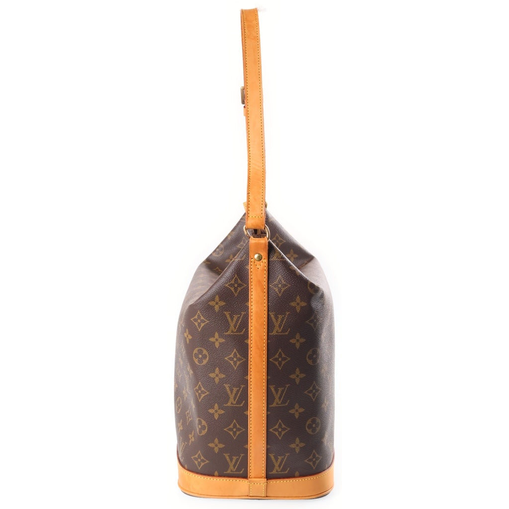 LOUIS VUITTON(ルイヴィトン) ×シャロンストーン モノグラム アムファースリー ショルダーバッグ ブラウン レザー×PVC M47275 ゴールド金具 レディース