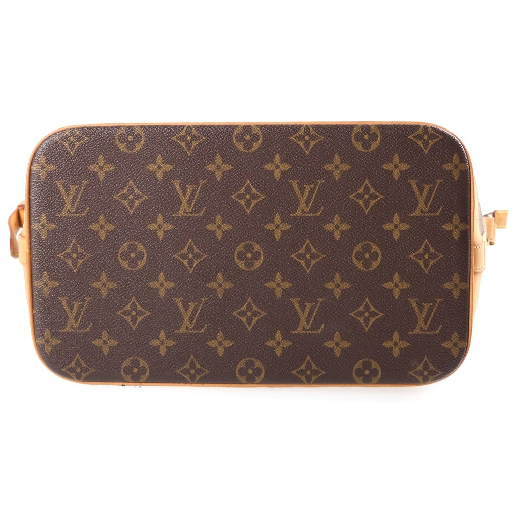 LOUIS VUITTON(ルイヴィトン) ×シャロンストーン モノグラム アムファースリー ショルダーバッグ ブラウン レザー×PVC M47275 ゴールド金具 レディース