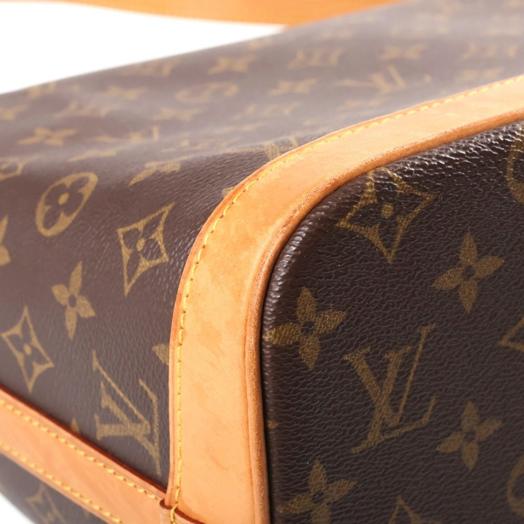 LOUIS VUITTON(ルイヴィトン) ×シャロンストーン モノグラム アムファースリー ショルダーバッグ ブラウン レザー×PVC M47275 ゴールド金具 レディース