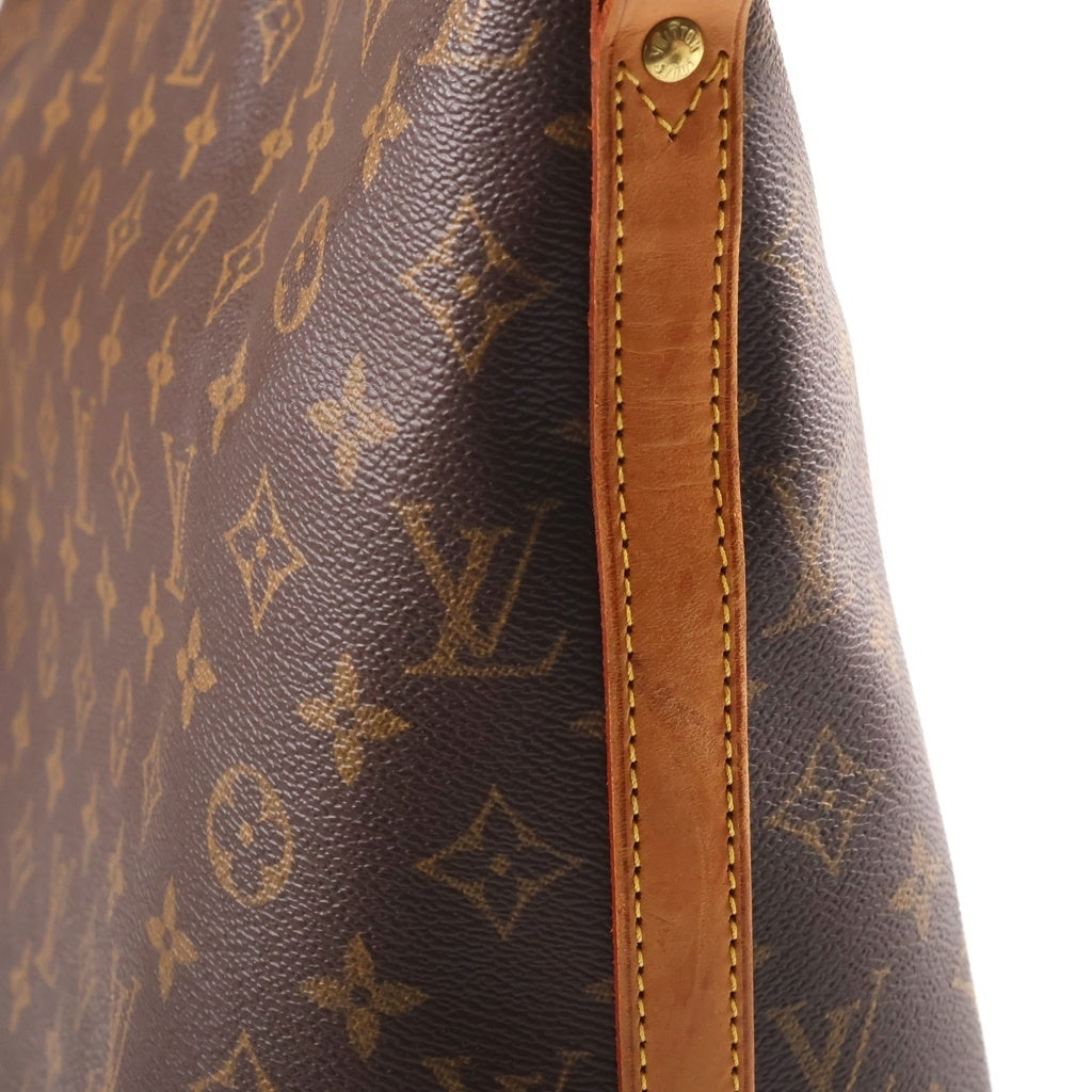 LOUIS VUITTON(ルイヴィトン) ×シャロンストーン モノグラム アムファースリー ショルダーバッグ ブラウン レザー×PVC M47275 ゴールド金具 レディース