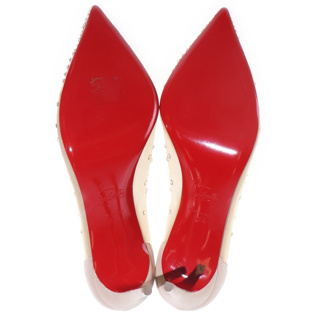 CHRISTIAN LOUBOUTIN(クリスチャンルブタン) フォリーズ ストラス レザー ポインテッドトゥ パンプス ピンヒール スティレットヒール #36 1/2 レディース